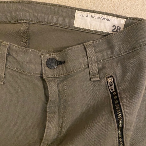 Rag & Bone jodhpurs jeans in olive green, size 28 - Picture 5 of 7